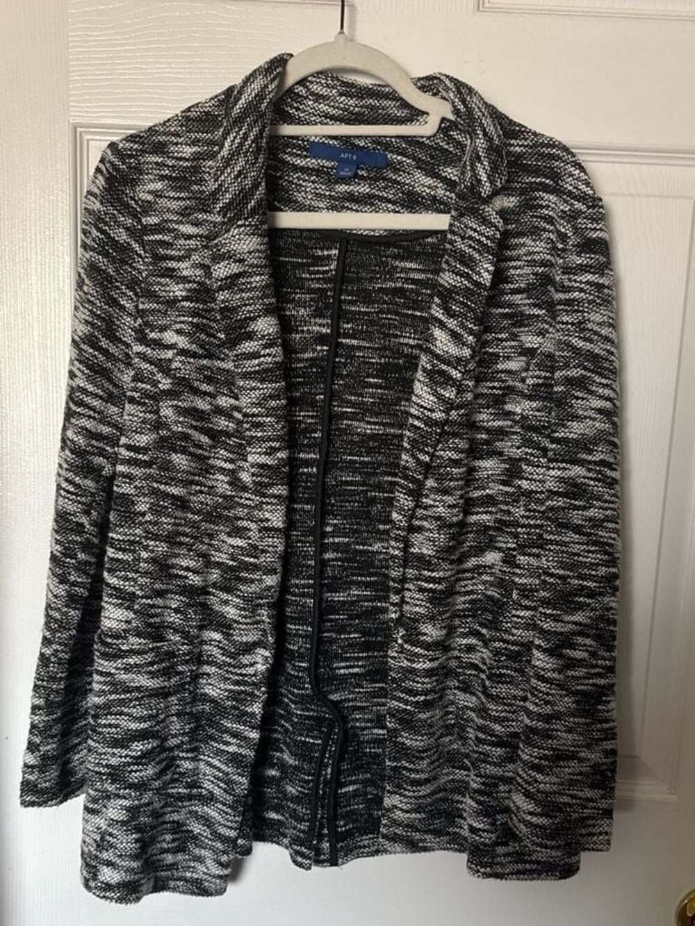 Apt. 9 Women's Open Front Marled Knit Cardigan Blazer Jacket size medium